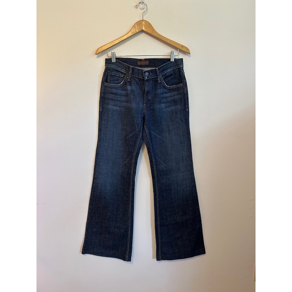 James Jeans Dry Aged Denim Dark Wash Flare Leg Jeans | Size 29